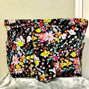 Vera Bradley Tangerine Twist Turnlock Tote + glasses/sunglass holder